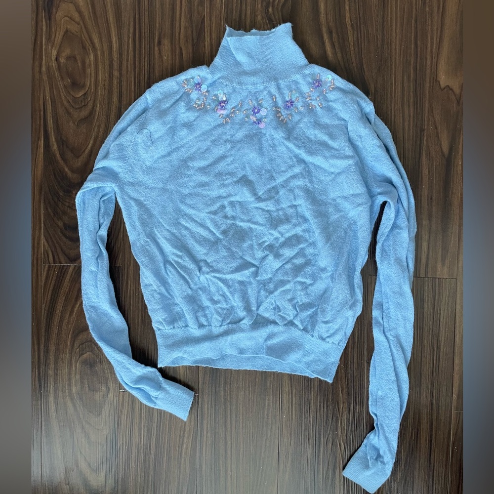Zara Baby Blue Turtleneck M